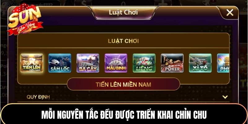 Mỗi nguyên tắc đều được triển khai chỉn chu